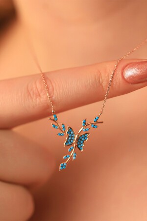 MNZ-925 سبرينغ الفضة التركيز الحجر فراشة عنق Bys1005 - byess