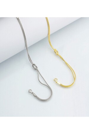 MNZ-925 الفضة الفضية المزدوجة العقدة سوار Bys1167 - Byes