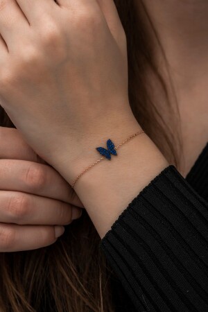 MNZ-925 سدرلينغ صغيراً زرقاء الفراشة العنق النسائية العنق الفضي - Nereze