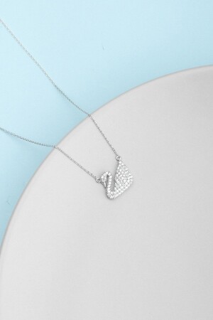 MNZ-925 قلادة سوان فضية - Miavi Silver