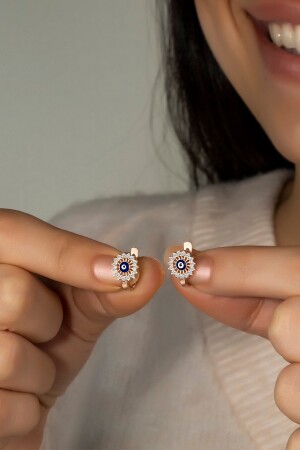 MNZ-925 فولاذي الفضة المسمومة بالعين الشريرة خاتم أذن الأطفال - Else Silver