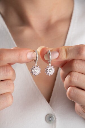 MNZ-925 أرنقات زهرة اللوتوس الفضية - Silvano Jewelry