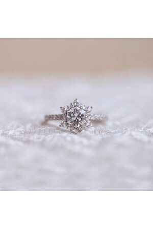 MNZ-925 حلقة الفضة الفضية السواروفسكي الحجر - Artiesuart