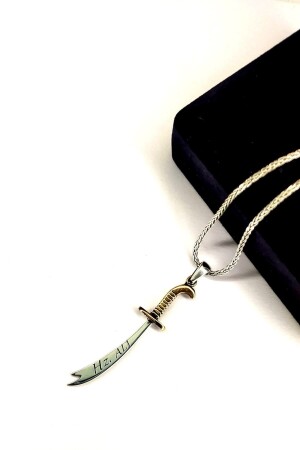 MNZ-925 سلسلة أكسيد الفضة الفضائية مزدوجة الطرق زولفيقار العنق Hz.Ali PRY-GMS-0183 - Piraye Silver