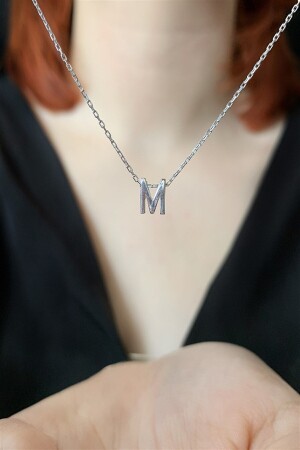 MNZ-925 الفضة النقدية ثلاثية الأبعاد الفضة المغطاة M الخطوة العقدة طول 42 سم EMNE114 - Ziu