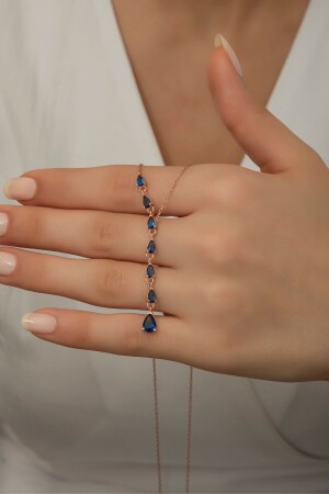 MNZ-925 الفضة النظيفة المصفاة قطرة حجر الأزرق عنق NRZ998194 - NEREZE