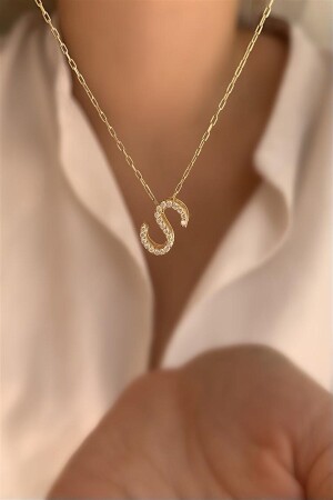 MNZ-925 سدرلينغ ثلاثي الأبعاد حجر الزيركون S حرف العنق HKLY120 - Ziu