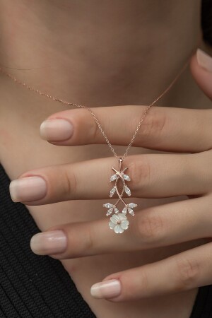 MNZ-925 سدرلينغ ماغنوليا زهرة العنق النسائية العنق الفضي TRDYL950 - NEREZE