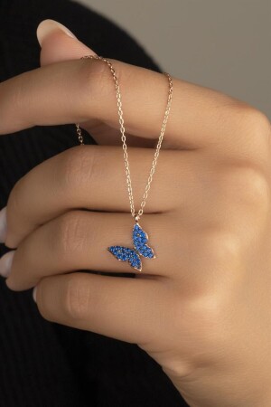 MNZ-925 سدرلينغ بلو باتفلي رداء الفضة TYCJVZKKQN168691621606063 - Silvano Jewelry