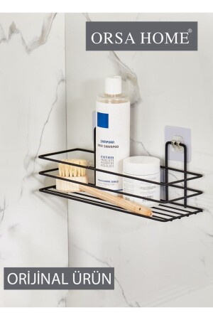 MNZ-926 واحد قوية السحر الملصق شنجر مستطيل غرف الاستحمام مات أسود - Orsa Home