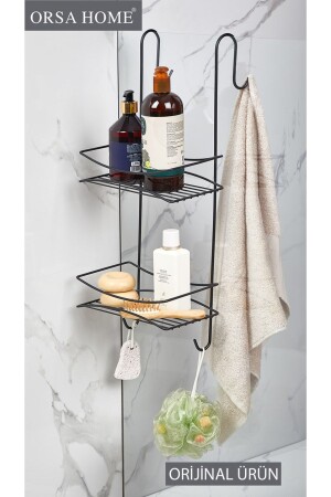 MNZ-945 مرتفعتين معلقة حمام غرف غرف الكابينة مات أسود - ORSA HOME