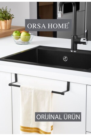 MNZ-958 خزانة باب حامل المطبخ الأسود - Orsa Home