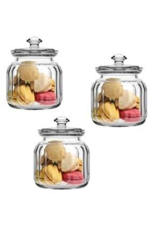 MNZ-96374 حاوية تخزين زجاجية فيفا 3 قطع 900cc 019oa 96374-3 - Paşabahçe