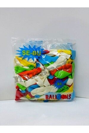 MNZ-9-a بالون ملونة Pkt-100 قطع - Hediyestation