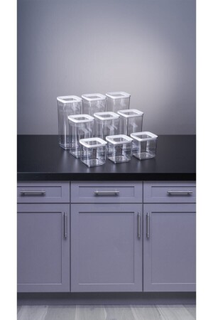 حاوية تخزين مربع من MNZ-9-Piece 1700 1200 700 مل VP183-VP184-VP186 - Vip Ahmet