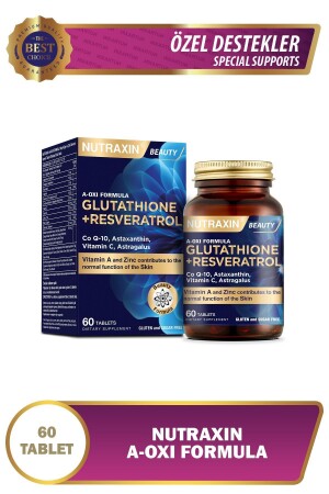 MNZ-A- oxi Formula 60 Tablet - غلوتاثيون- ريسفيراترول- Astaxanthin- كوزينزيم Q10 - Nutraxin