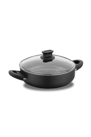 MNZ-A2880 لينا 30x8 سم سوداء قصيرة كاسيرول 9080101A2880 - KORKMAZ