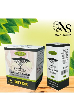 MNZ-Acacia Acacia Gum Tea + مخرب من العلكة من العلكة 2024 مجموعة التخلص من السموم - Nursima