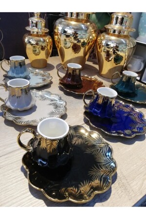 MNZ-Acar Plus Palm Beach مجموعة من 6 كوبات قهوة HXF-011659 - ACAR HOME