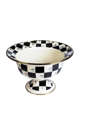 MNZ-Acar Plus28x18cm كريم أسود كأس من الفاكهة المسموقة مع القدمين Emy-110 EMY-110 - Genel Markalar