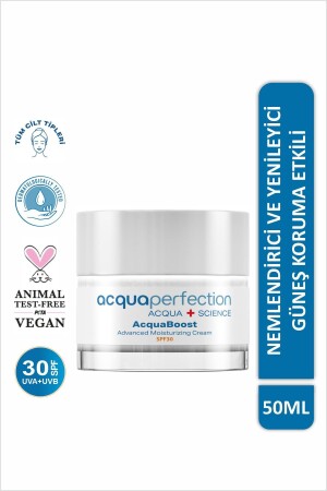 كريم وجه من MNZ-Acquaboost مرطوبات مكثفة - إعادة التأهيل وحماية الشمس 50 مل (SPF30) - Acqua Perfection