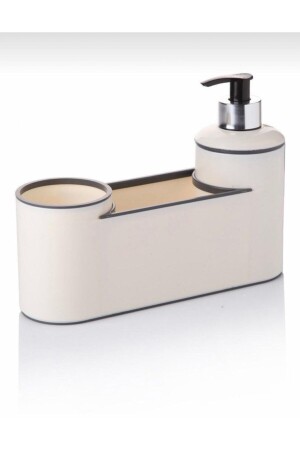 MNZ-Acrylic Luxury Liquid Soap Dispenser، حامل الفرشاة ومحفظة الإسفنجة مجموعة Sun4764 - Sunplast