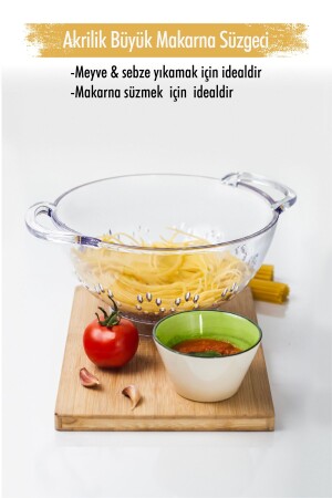 MNZ-Acrylic Pasta Strainer شفاف & Strainer الفاكهة الخضرية - EWS