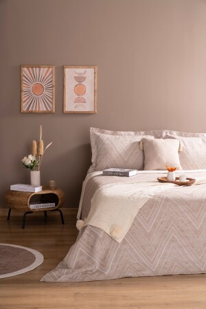 مجموعة من غطاء السرير المتفردة من نوع MNZ-Ada مجموعة من غطاء السرير المتفردة يوميًا بيج متعددة الأغراض مجموعة من غطاء الأغطية - Odamoda