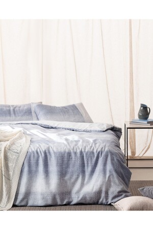 MNZ-Adelya مزدوجة مادام كوكو كريب طباعة غطاء غطاء القماش مجموعة - الأزرق NT0000000039-8682116825818 - Madame Coco