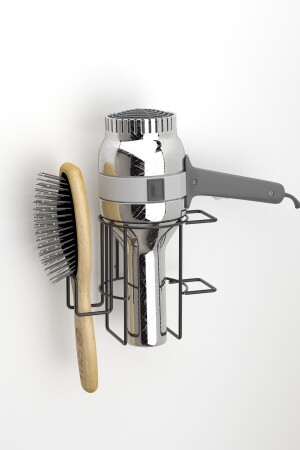 MNZ-ADHESIVE BLOW DRYER حاملة المفروضات المفروضة للجفاف حلقة مات أسود ST162 PRA-7825475-4408 - Teknotel