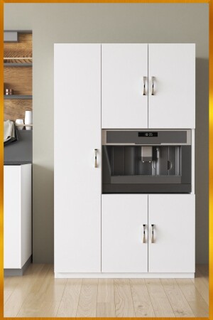 MNZ-Ae-3030 Duygu 5 أبواب مطبخ وملابس حمام بيضاء متعددة الأغراض، مخزن DUYGU1230 - Aeka