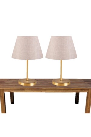 MNZ-A&g الذهب الجسم مضاعفة لامپ ظل مجموعة من الأقمشة الرأس AAGK9017 - Art&Gift