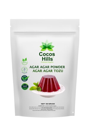 MNZ-Agar Agar Powder Agar Agar Powder 50 جرام - Cocos Hills