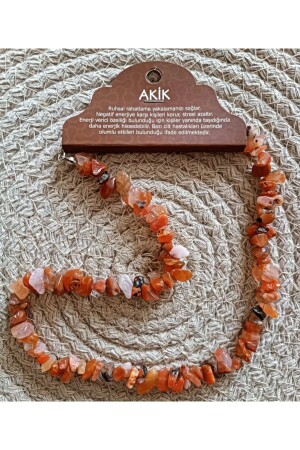 MNZ-Agate Stone Kırıktaş تصميم حزمة عنق الحجر الطبيعي - Devritarz