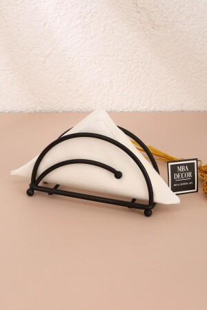 نموذج MNZ-Ahenk الأسود لا يحصى على الحديد الصلب فاخر حامل النابكين العرض أجهزة تزيين المطبخ - Mba Decor Metal Bending Art