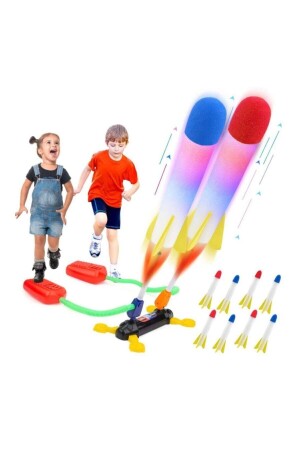 مجموعة ألعاب MNZ-Air Rocket Duello مع 2 صواريخ مضيئة و 2 صواريخ إضافية غير مضيئة - Kayyum Oyuncak