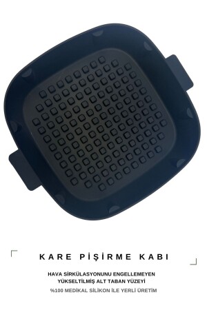 MNZ-Airfryer رفع تدفق الهواء القاعدة السيليكون مربع الخبز قالب AFR009 - harım