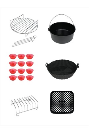 مجموعة ملحقات MNZ-Airfryer مع Grill Xxl - ARZTECH