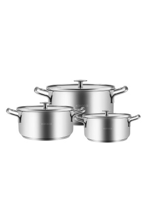 MNZ-Alaz 6 Piece Steel Midi طباخات المجموعة 153. 03. 08. 2797 - Karaca