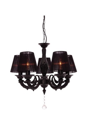 MNZ-Albert 5-piece Black Hat Pendant Lamp شمعة البرت-25A-03 - Umur Aydınlatma