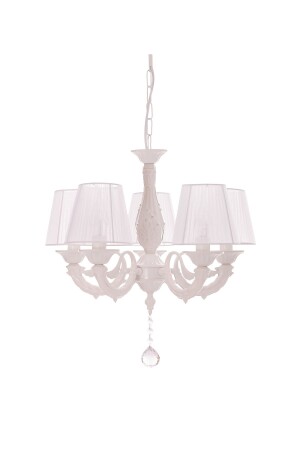 MNZ-Albert 5-piece White Hat Pendant Lamp شمعة البرت-24A-03 - Umur Aydınlatma