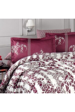 MNZ-Alchera قطن مزدوج ساتين غطاء غطاء مجموعة APS-002 - Altınbaşak