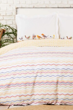 MNZ-Alegra Mood Multi 100% قطن غطاء ملابس مزدوجة 200 مجموعة 20. 01. 0236 - Karaca Home