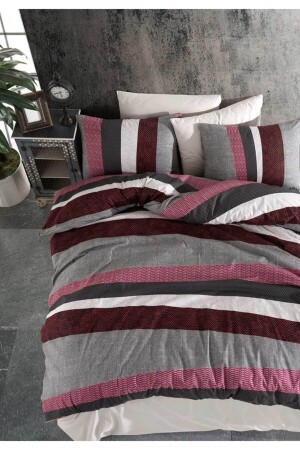 MNZ-Alessia Ranforce فخمة مزدوجة حمراء غطاء غطاء مجموعة 200x220 سم 000029272 - Majoli