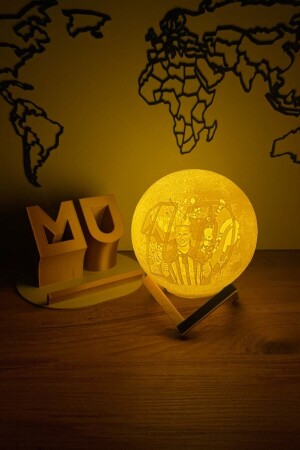 MNZ-Alex Legend صورة Fener-bahce 3D ديكورative Moon Lamp Night Light مع بطارية Moon Stand تعمل (13CM) - Mucc