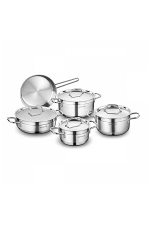 MNZ-Alfa 9 قطعة أدوات الطهي مجموعة A1660 - KORKMAZ