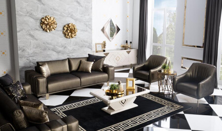 غرفة المعيشة MNZ-Alfa Set Brown - Cadde Yıldız