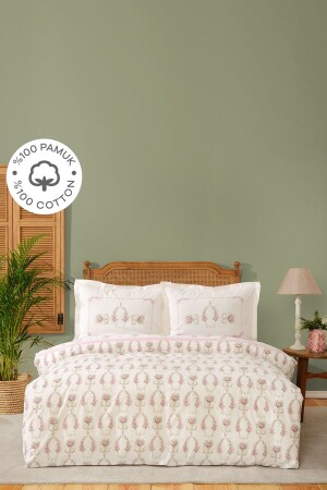 MNZ-Alfia Powder Cotton Single Duvet Cover Set 200 21. 01. 0104 - Karaca Home