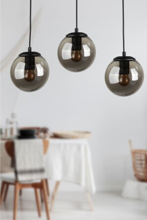 MNZ-Allegro 3 . مضاعفة صف شمعة الزجاج الأسود المدخن BEG1222BEG03-S - Begüsa