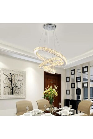 MNZ-Alpha Crystal Stone 3 مرحلة غرفة المعيشة LED الحديثة شمعة 0035 - LİVORA LIGHTING